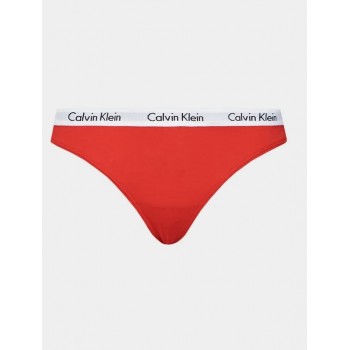 Calvin Klein γυναiκείο 3pack thong βαμβακερά σε 3 χρώματα με λάστιχο 000QD5145E-MMV