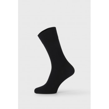 Pro ανδρική κάλτσα βαμβακερή ψηλή σε μαύρο χρώμα 16602-BLACK