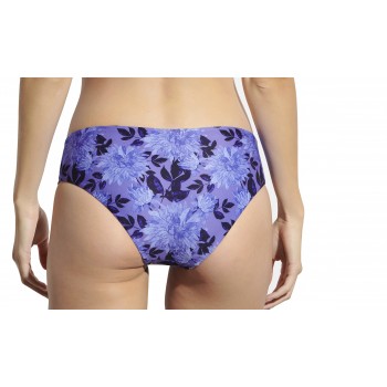 Blu4u γυναικείο μαγιό bottom κανονικό χωρίς ραφές με σχέδιο λουλούδια μωβ,κανονική γραμμή,100%polyester 2136526-11