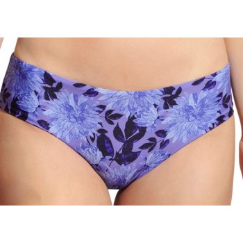 Blu4u γυναικείο μαγιό bottom κανονικό χωρίς ραφές με σχέδιο λουλούδια μωβ,κανονική γραμμή,100%polyester 2136526-11