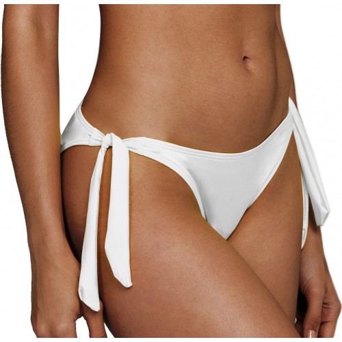 Blu4u γυναικείο μαγιό bottom brazil με δέσιμο στο πλάι σε άσπρο χρώμα 2136586-01