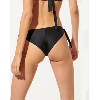 Blu4u γυναικείο μαγιό bottom brazil με δέσιμο στο πλάι σε μαύρο χρώμα,κανονική γραμμή,100%polyester 2136586-02