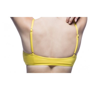Blu4u γυναικείο μαγιό top B cup μπουστάκι κίτρινο,κανονική γραμμή,100%polyester 2136686-08