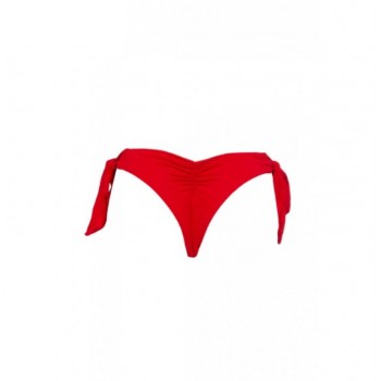 Bluepoint γυναικείο μαγιό bottom με δέσιμο brazil/string κόκκινο,κανονική γραμμή,100%polyester22065087-07