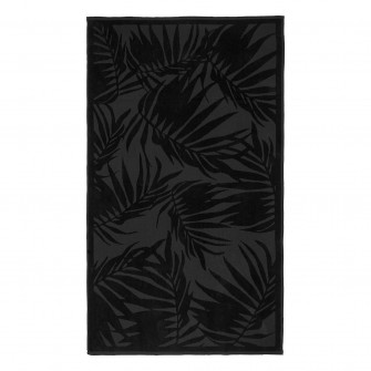 Beauty Home πετσέτα θαλάσσης σε μαύρο χρώμα με σχέδιο. Διαστάσεις: 85x160 2230