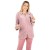 Lydia Creations γυναικεία φλις ρόμπα σε ροζ χρώμα,κανονική γραμμή,100%polyester 23588-ΡΟΖ