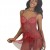 PRIMODA γυναικείο sexy νυχτικάκι με δαντέλα σε κόκκινο χρώμα 4212-RED