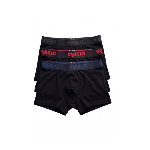 Inizio ανδρικά βαμβακερά boxers (3packs), σε μαύρο χρώμα με διαφορεικό χρώμα στο λάστιχο, στενή γραμμή, 95%cotton 5%elastane 44560-ΑΝΘΡΑΚΙ-ΜΠΛΕ-ΚΟΚΚΙΝ Inizio ανδρικά βαμβακερά boxers (3packs), σε μαύρο χρώμα με διαφορεικό χρώμα στο λάστιχο, στενή γραμμή, 95%cotton 5%elastane 44560-ΑΝΘΡΑΚΙ-ΜΠΛΕ-ΚΟΚΚΙΝ