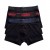 Inizio ανδρικά βαμβακερά boxers (3packs), σε μαύρο χρώμα με διαφορεικό χρώμα στο λάστιχο, στενή γραμμή, 95%cotton 5%elastane 44560-ΑΝΘΡΑΚΙ-ΜΠΛΕ-ΚΟΚΚΙΝ