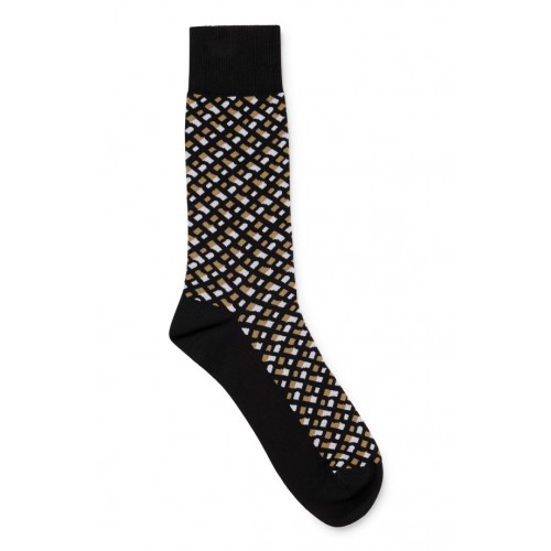 Boss ανδρικές κάλτσες 1pack (1 τεμαχιο) σε μαύρο χρώμα με print σχέδιο 50469339-001