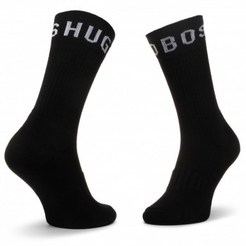 Boss ανδρική βαμβακερή κάλτσα 2pack σε μαυρο χρώμα 50469747-001