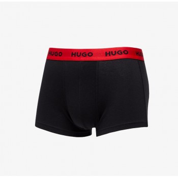 Hugo ανδρικά βαμβακερά  3pack boxers σε τρία χρώματα (μαύρο, μπλε, χακί) με κόκκινο λάστιχο 50469766-031