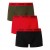 Hugo ανδρικά βαμβακερά boxer 3pack σε κόκκινο,λαδί και μαύρο χρώμα 50469766-983