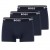 Boss ανδρικά βαμβακερά μποξεράκια 3pack σε μπλε σκούρο χρώμα 50475274-480