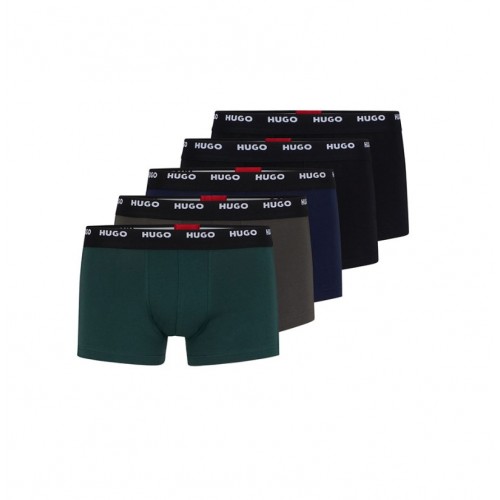 Hugo ανδρικά boxers 5pack σε διάφορα χρώματα με λάστιχο 50479944-997