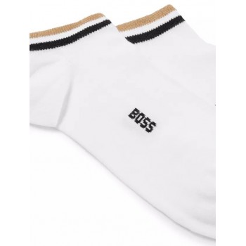 Boss ανδρικές κάλτσες 2pack βαμβακερές ,σοσόνι σε λευκό χρώμα 50491192-100 Boss ανδρικές κάλτσες 2pack βαμβακερές ,σοσόνι σε λευκό χρώμα 50491192-100