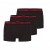 Hugo ανδρικά βαμβακερά μποξεράκια 3pack (3τμχ) σε μαύρο χρώμα με κόκκινη λεπτομέρεια 50492375-002