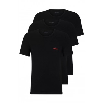 Hugo ανδρικά βαμβακερά 3pack t-shirts μαύρα 50493972-001 Hugo ανδρικά βαμβακερά 3pack t-shirts μαύρα 50493972-001