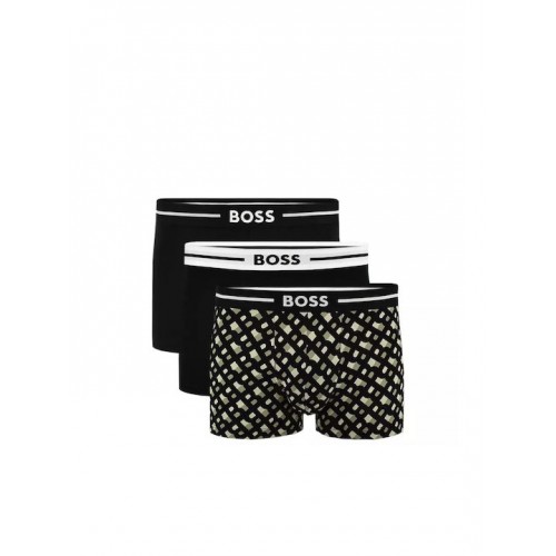 Boss ανδρικά boxers 3pack, κανονική γραμμή 95%cotton 5%elastane 50514951-970