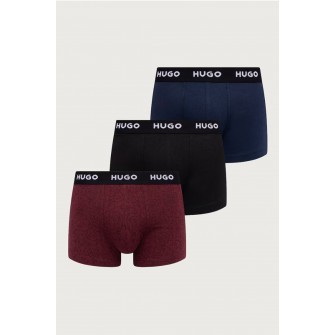 Hugo ανδρικά βαμβακερά 3pack boxers σε τρία διαφορετικά σχέδια και χρώματα 50532550-606