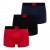 Hugo ανδρικά βαμβακερά 3pack boxers σε τρία διαφορετικά χρώματα με μαύρο λάστιχο 50532797-967