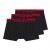 Hugo ανδρικά βαμβακερά 3pack boxers σε μαύρο χρώμα με μαύρο και κόκκινο λάστιχα 50545667-001