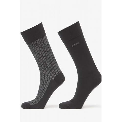 Boss ανδρικές ψηλές κάλτσες (2pack) σε δύο διαφορετικά σχέδια 50568276-001