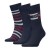 Tommy Hilfiger ανδρικές βαμβακερές κάλτσες 3pack σε σκούρο μπλε χρώμα με 3 διαφορετικά σχέδια (συσκευασία δώρου) 701235376-001
