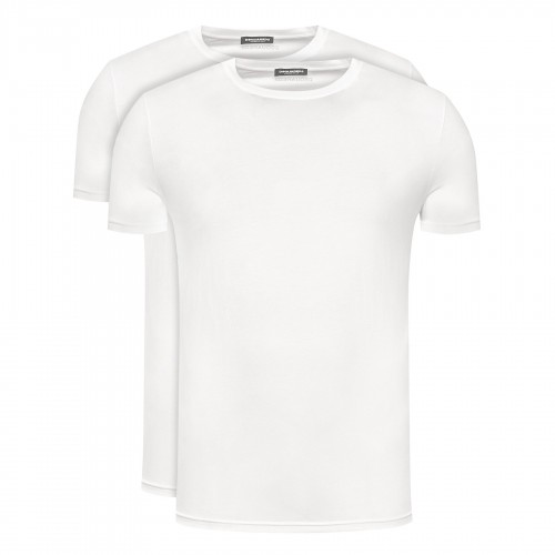 Dsquared2 ανδρικό 2pack crewneck t-shirt cotton strech σε λευκό χρώμα DCX200030-100