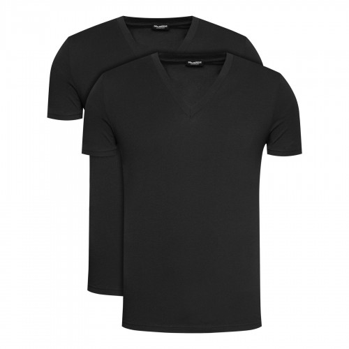 Dsquared2 ανδρικό 2pack v-neck t-shirt cotton strech σε μαύρο χρώμα DCX450030-001