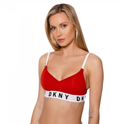 DKNY γυναικείο σουτιεν cozy boyfriend wire free με ενίσχυση χωρις μπανέλα σε κόκκινο χρώμα DK4518-I619Y