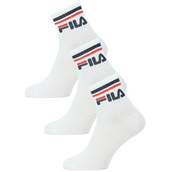 Fila unisex αθλητικές ημίκοντες κάλτσες 3 τεμαχίων (3pack) F9398-WHITE