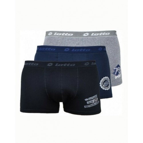 Lotto ανδρικά βαμβακερά boxer 3pack σε τρία διαφορετικά χρώματα LB1004