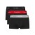 Calvin Klein ανδρικά βαμβακερά boxer 3pack σε μαύρο χρώμα με διαφορετικό χρώμα στο λάστιχο, κανονική γραμμή,95%cotton 5%elastane LV00NB4389-0AZ