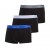 Calvin Klein ανδρικά βαμβακερά boxer 3pack σε μαύρο χρώμα με διαφορετικό χρώμα στο λάστιχο, κανονική γραμμή,95%cotton 5%elastane LV00NB4389-R9B