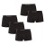 Calvin Klein ανδρικά βαμβακερά boxer 5pack σε μαύρο χρώμα με μαύρο λάστιχο LV00NB4393-TM6