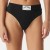 Calvin Klein γυναικείο κυλοτάκι string ψηλόμεσο σε μαύρο χρώμα με μαύρο λάστιχο και το λογότυπο της εταιρίας LV00QF8711-UB1
