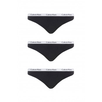 Calvin Klein γυναικεία bikini 3pack βαμβακερά μαύρα QD3588E-001