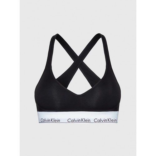 Calvin Klein γυναικείο μπουστάκι ενισχυμένο μαύρο με λάστιχο QF1654E-001