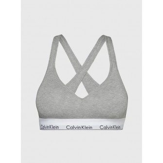 Calvin Klein γυναικείο μπουστάκι ενισχυμένο γκρι με λάστιχο QF1654E-020
