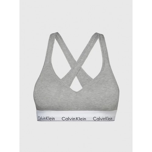 Calvin Klein γυναικείο μπουστάκι ενισχυμένο γκρι με λάστιχο QF1654E-020