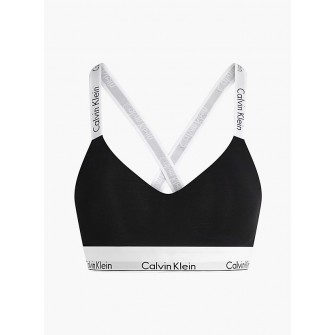 Calvin Klein γυναικείο μπουστάκι ενισχυμένο μαύρο με λάστιχο QF7059E-UB1