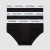 Calvin Klein ανδρικά slip βαμβακερά 3pack,άνετη γραμμή, 95%cotton 5%elastane (μαύρο) U2661G-001
