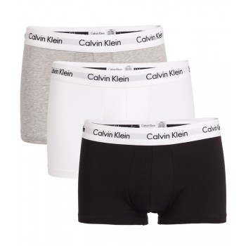 Calvin Klein ανδρικά βαμβακερά boxer 3pack (λευκό-γκρι-μαύρο),κανονική γραμμή,95%cotton 5%elastane U2664G-998