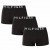 Tommy Hilfiger ανδρικά βαμβακερά boxers 3pack σε μαύρο χρώμα με μαύρο λάστιχο, άνετη γραμμή 95%cotton 5%elastane UM0UM0346-0WE