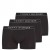 Tommy Hilfiger ανδρικά βαμβακερά boxers 3pack σε μαύρο χρώμα με μαύρο λάστιχο, άνετη γραμμή 95%cotton 5%elastane UM0UM02763-0WN