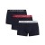 Tommy Hilfiger ανδρικά βαμβακερά boxers 3pack σε σκ.μπλε χρώμα με διαφορετικό χρώμα στο λάστιχο, άνετη γραμμή 95%cotton 5%elastane UM0UM03881-0WF