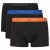 Tommy Hilfiger ανδρικά βαμβακερά boxers 3pack σε μαύρο χρώμα με διαφορετικό χρώμα στο λάστιχο, άνετη γραμμή 95%cotton 5%elastane UM0UM03890-0YZ