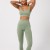 Wooster γυναικείο κολαν ψηλόμεσο με σούρα push up, seamless, σε χακί χρωμα WS-11950-HAKI