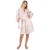 DKNY γυναικεία ρόμπα φλις σε ροζ χρώμα,άνετη γραμμή,100% polyester YI2222688F-623